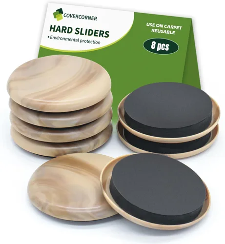 Miniatura 15 de Deslizadores de muebles para alfombra 4 piezas - 9 1/2 pulgadas Deslizadores para mover muebles, protectores de pisos para patas de sillas - Mueve