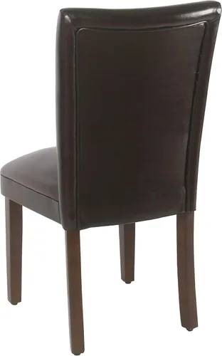 Miniatura 142 de Homepop Silla de comedor con detalles festoneados, sillas de comedor Parsons tapizadas, muebles decorativos para el hogar, tejido gris claro