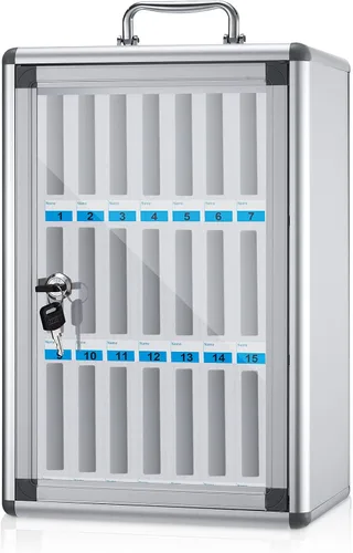 Miniatura 14 de Amylove Armario para teléfono celular, caja de almacenamiento de aleación de aluminio, caja de almacenamiento para teléfonos celulares montada