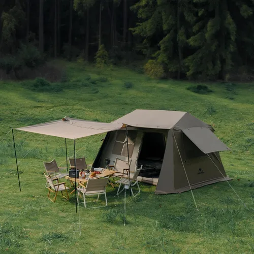 Miniatura 8 de Naturehike Village Tienda de Campaña Instantánea, Tienda de Campaña para 4 Personas y 8 Personas con Toldo Completo, Tiendas de Campaña Impermeables
