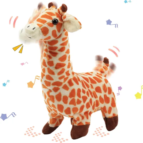 Miniatura 35 de Hopearl - Juguete de peluche electrónico interactivo de unicornio con sonidos y movimientos, camina y tiene un cuerno luminoso; regalo para niños
