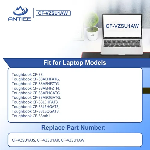 Miniatura 3 de ANTIEE CF-VZSU1AW - Batería de repuesto para Panasonic Toughbook CF-33, Toughbook CF-33AEHFATG, Toughbook CF-33AEQGATG, Toughbook CF-33mk1 Series