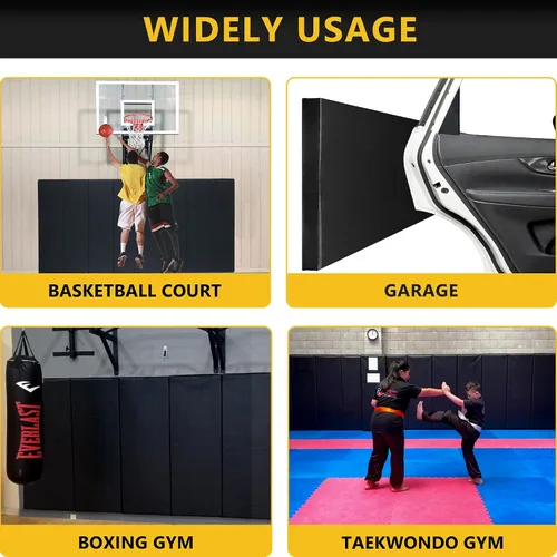 Miniatura 5 de Almohadilla de pared para gimnasio, protector de pared para cancha de baloncesto, alfombrilla protectora de pared de espuma de 2 pulgadas de grosor