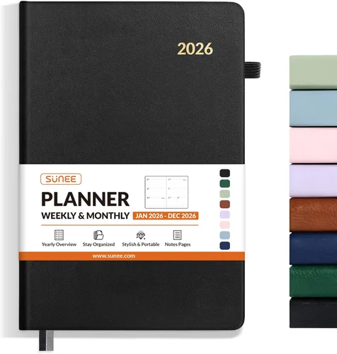 Miniatura 16 de SUNEE - Agenda semanal de bolsillo 2025-2026 de 3.5 x 6 pulgadas, 12 meses (julio de 2025 a junio de 2026), calendario de año académico, tapa dura