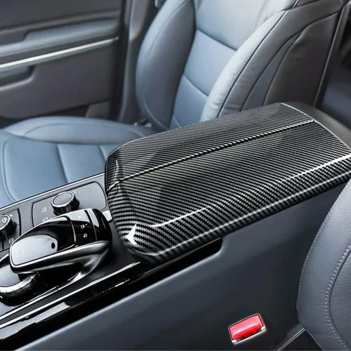 Miniatura 3 de Para Mercedes-Benz GLE GLS ML GL Clase W166 X166 2012-2019 Caja de Protección de Cubierta de Tapicería de Consola Central de Coche de Fibra
