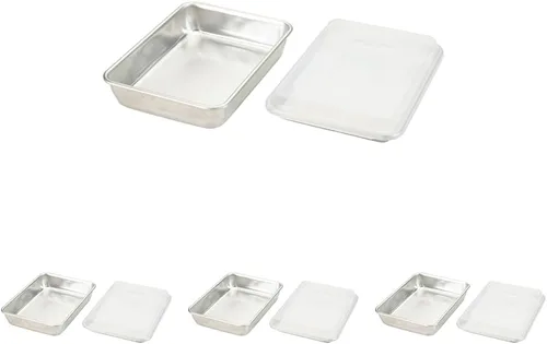 Miniatura 3 de Nordic Ware Naturals 45339 - Juego de utensilios para hornear de 3 piezas de aluminio, bandeja de un cuarto de hoja y bandeja para pasteles