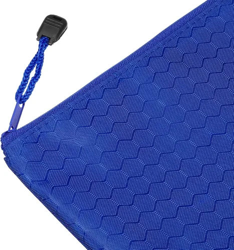 Miniatura 4 de PATIKIL Bolsas impermeables con cremallera, paquete de 10 unidades tamaño A4 para documentos organizador de almacenamiento para suministros de Azul