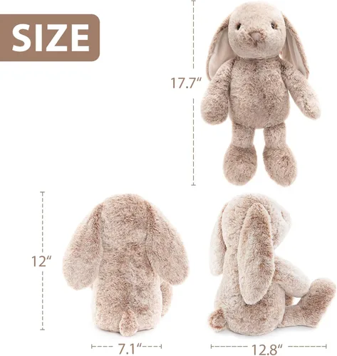 Miniatura 8 de WEIGEDU Animales de peluche de conejo para niños, niñas, niños, bebés, regalo de cumpleaños, regalo para la hora de dormir, 45 cm Floppy Ears