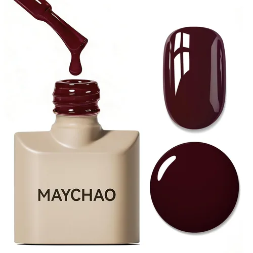 Miniatura 45 de MAYCHAO Esmalte de uñas de gel rosa intenso de 0.5 onzas líquidas, 1 unidad de esmalte de gel rosa brillante, esmalte de uñas que se absorbe con luz