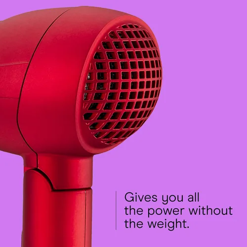 Miniatura 5 de Conair MiniPro Mango plegable Turmalina cerámica Styler/secador de pelo; Rojo