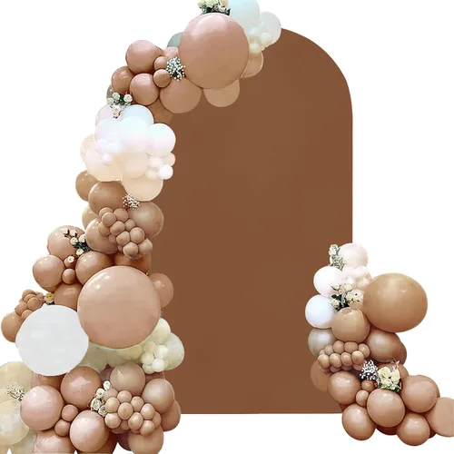 Miniatura 11 de Cubierta de Arco de Boda Ajustada de Spandex 7.2 Pies, Cubierta de Fondo de Arco Rosa, Cubiertas de Soporte de Fondo Chiara de Parte Superior