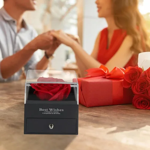 Miniatura 6 de Forever Rose with I Love You Heart Necklace 100 Languages Projection, Birthday Gifts for Women, Romantic Valentine Gifts for Girlfriend Wife Mom