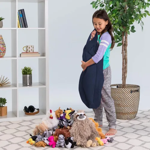 Miniatura 5 de Posh Stuffable Kids Funda de Silla Puf Rellenable para Almacenamiento de Animales de Peluche - Organizador de Juguetes Infantiles, Mediano 27