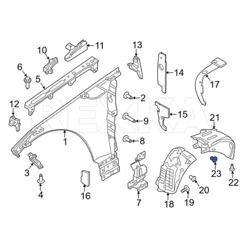 Miniatura 6 de Rexka 20 unids Splash Shield Fender Liner Bumper Cover Retenedor Clips ANR2224 para Land Rover Defender 110 90 Discovery Freelander LR3 LR4 Range