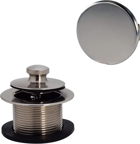 Miniatura 10 de Westbrass Twist & Close D94H-62 - Juego de molduras de bañera con placa frontal flotante de desbordamiento, negro mate, D94H-62 Mate negro
