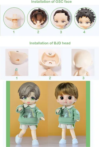 Miniatura 6 de Cuerpo de Muñeca BJD a Escala 1/12 9.6cm/11cm YMY2 Cuerpo de Figuras de Acción de Reemplazo Accesorios para Muñecas (Blanco Normal, 9.6cm)