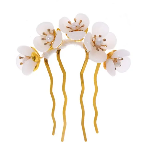 Beaupretty Palos y alfileres de flores vintage, accesorios chinos clásicos para el cabello para mujeres y niñas