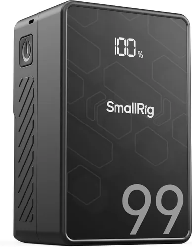 Miniatura 10 de SMALLRIG Batería de montaje en V VB155, batería de montaje en V de 155 Wh/10500 mAh con salida de 100 W, carga completa 3H, con USB-C, D-TAP, USB-A