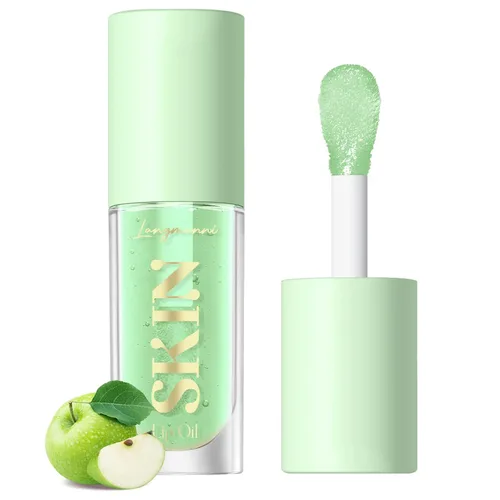 Miniatura 15 de LANGMANNI Aceite labial hidratante, brillo labial sin adherencia, bálsamo labial para el cuidado de los labios, aceite labial con sabor a fruta