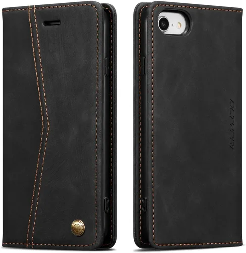 Miniatura 49 de QLTYPRI Para iPhone Air Case Wallet Con Tarjetero, Vintage PU Cuero Kickstand Cierre Magnético A Prueba De Golpes Folio Libro Funda Para IPhone 17