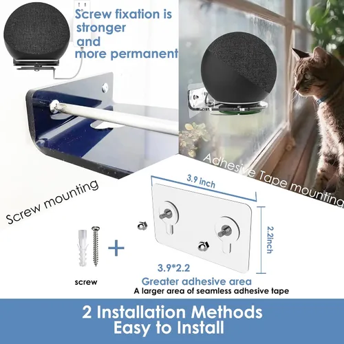 Miniatura 6 de Compatible con Echo Studio 2025, soporte Echo de 4ª generación, soporte de pared Moun de pared, gestión de cables integrada, compatible con Sonos