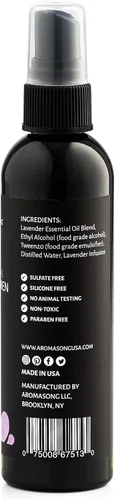 Miniatura 7 de Aromasong Spray de lavanda totalmente natural para dormir - Spray de habitación y lino para almohadas y sábanas - Spray de lavanda para el hogar