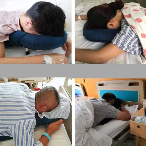 Miniatura 4 de Cojín de retina acostado almohada de apoyo para la cabeza y el hombro almohada altura ajustable almohada boca abajo almohada para recuperación