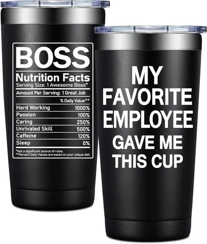 BIRGILT My Favorite Employee Gave Me This Cup – Regalos divertidos para jefes de empleados – Regalos del día del jefe para hombres y mujeres –