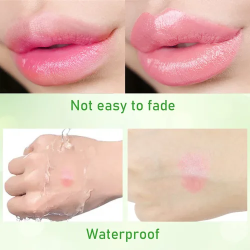 Miniatura 4 de Paquete de 2 lápices labiales de aloe vera, bálsamo labial nutritivo y regordete, bálsamo labial hidratante mágico que cambia de color, brillo
