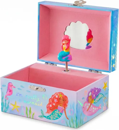 Miniatura 14 de Giggle & Honey Joyero musical de hadas para niñas, caja de música para niños con hada giratoria y espejo, regalos de cumpleaños de princesa