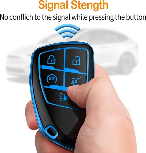 Miniatura 5 de Funda de llavero para Chevy con llavero de TPU suave, funda de protección compatible con Chevrolet Equinox Blazer Tahoe Suburban GMC Yukon Denali