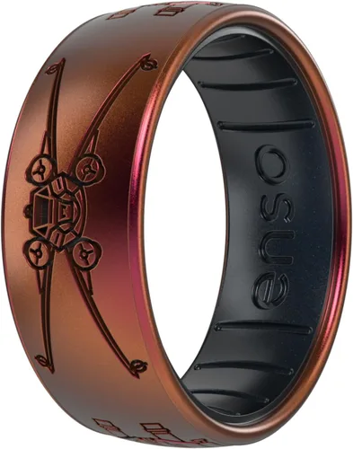 Miniatura 31 de Enso Rings Anillo de boda de silicona – Diseños grabados de Star Wars – Ajuste cómodo – Hecho en Estados Unidos – Ideal para uso activo