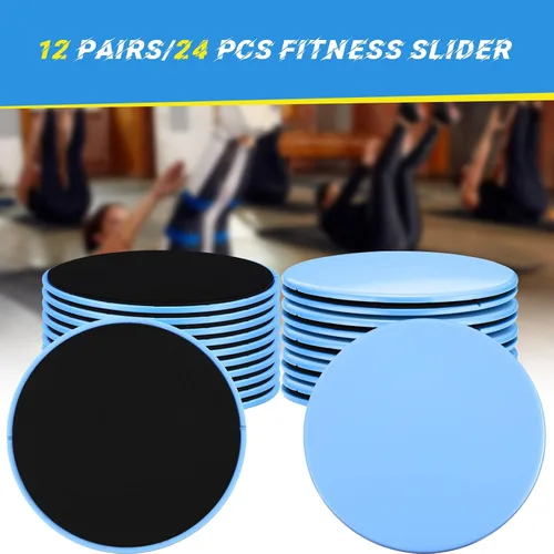 Miniatura 2 de Jenaai 24 unidades (12 pares) deslizadores de núcleo, discos deslizantes de ejercicio a granel para clases de entrenamiento en grupo, deslizador