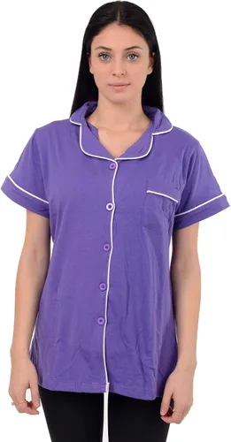Miniatura 8 de USBD Camisa de recuperación de cirugía posterior a la mastectomía, cuello de solapa con bolsillos de drenaje