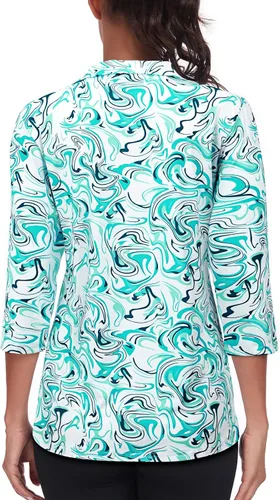 Miniatura 2 de Tanst Sky Camiseta sin mangas con cremallera para mujer, de secado rápido, para entrenamiento, golf, tenis, correr