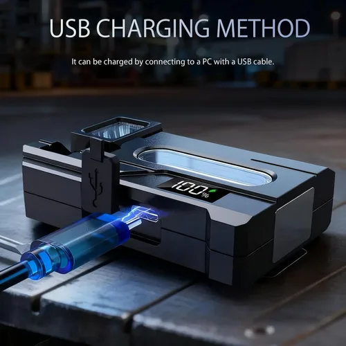 Miniatura 5 de Linterna EDC recargable, llavero magnético de rotación de 270°, mini linternas planas portátiles de 400 lúmenes, IP65 impermeable llavero