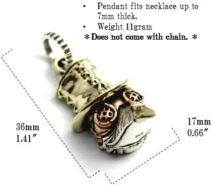 Miniatura 6 de Colgante de plata de ley 925 de COSUMOSU Steampunk Plague Doctor Bird Beak Mask