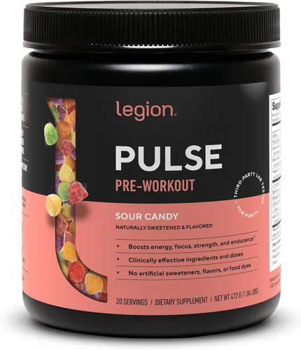Miniatura 12 de LEGION Pulse Pre Workout - Bebida preentrenamiento de óxido nítrico totalmente natural para aumentar la energía, sin creatina, endulzada
