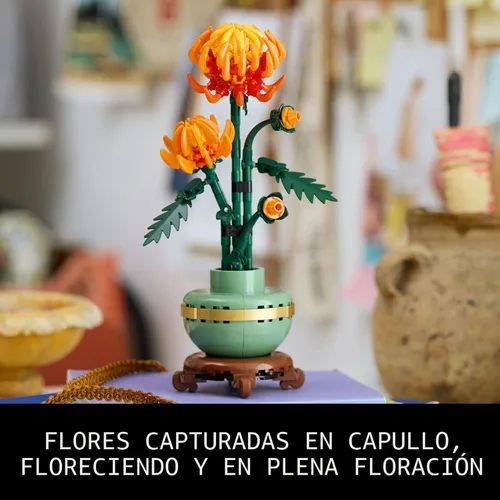 Miniatura 3 de LEGO Botanicals - Juego de construcción de crisantemo para adultos a partir de 18 años - Flor artificial para centros de mesa de comedor