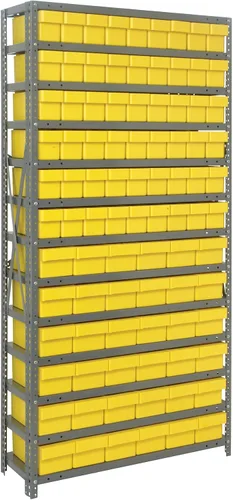 Miniatura 219 de Quantum QSBU-245BK Heavy Duty Shelving Unit with (7) Shelves and (24) QUS245 Black Bins for Garage Warehouse Storage Distribution 400 lb Load