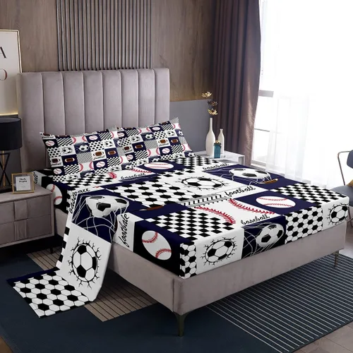 Miniatura 14 de Feelyou Juego de sábanas de lazo de acuarela, tamaño individual, juego de sábanas con lazos de coqueta para niños y niñas, decoración de dormitorio