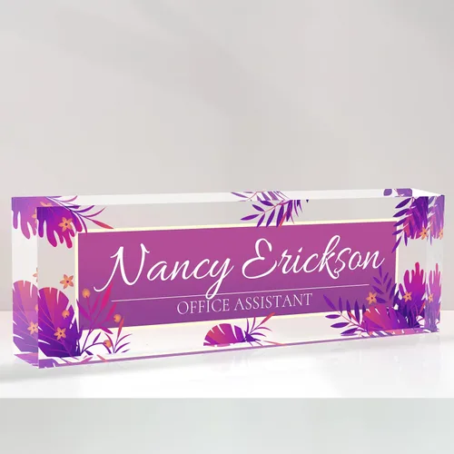 Miniatura 11 de Placa de nombre de escritorio personalizada, placas de identificación acrílicas personalizadas para escritorio, accesorio de oficina para mujeres