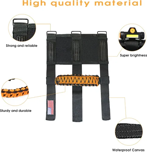 Miniatura 5 de sukemichi Asas de agarre de barra de agarre con luz para Jeep Wrangler Accesorios TJ JK JL YJ Unlimited Rubicon Sahara 2 puertas 4 puertas Jeep