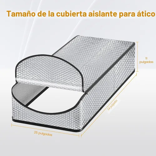 Miniatura 6 de Cubierta de aislamiento para escalera de ático - Puerta de escalera de ático premium que ahorra energía con toldo desplegable con cremallera 25 x 54