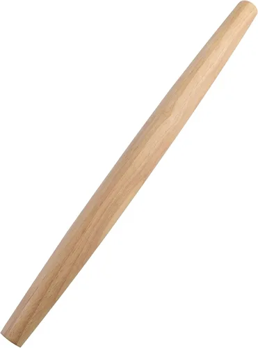 Rodillo francés (18 pulgadas/45.72 cm), rodillo de madera para fondant, corteza de pastel, galletas, pastelería, masa, diseño cónico y construcción