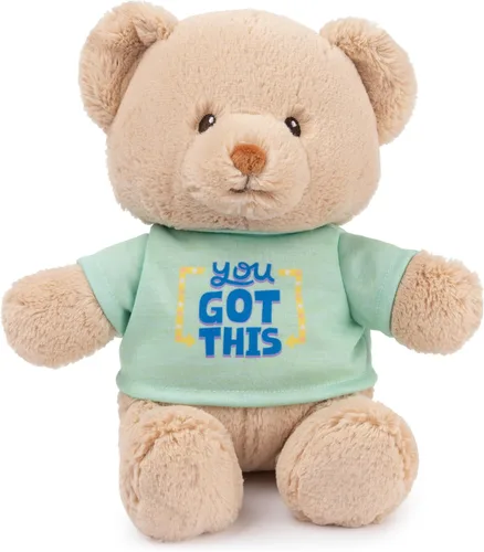 Miniatura 10 de GUND "Be Brave" Oso de Mensaje Sostenible con Camiseta Azul, Oso de Peluche Hecho de Materiales 100% Reciclados para Edades de 1 Año en Adelante