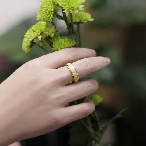 Miniatura 4 de Anillo giratorio para mujer y hombre de acero inoxidable con acabado de lijado para ansiedad, 6 mm / 8 mm