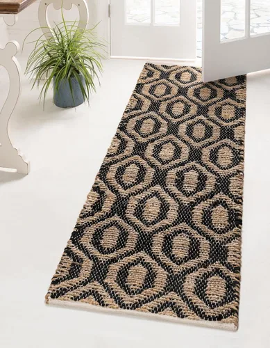 Miniatura 21 de Unique Loom Chindi Jute Collection - Alfombra rectangular de 7 pies 1 pulgada x 10 pies, color blanco y natural blanco (White/Natural)
