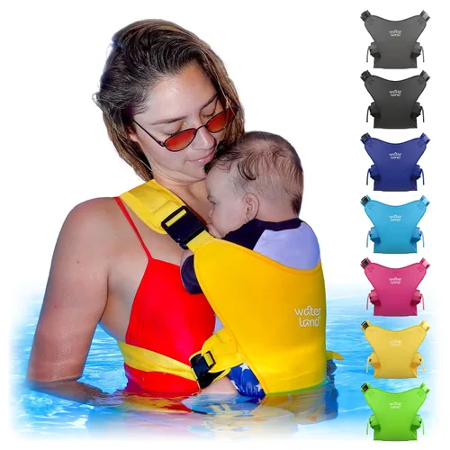 Miniatura 9 de WaterLand Portabebés – Portabebés innovador que puedes utilizar tanto en agua como en tierra – Portabebés de pecho impermeable con correas Verde