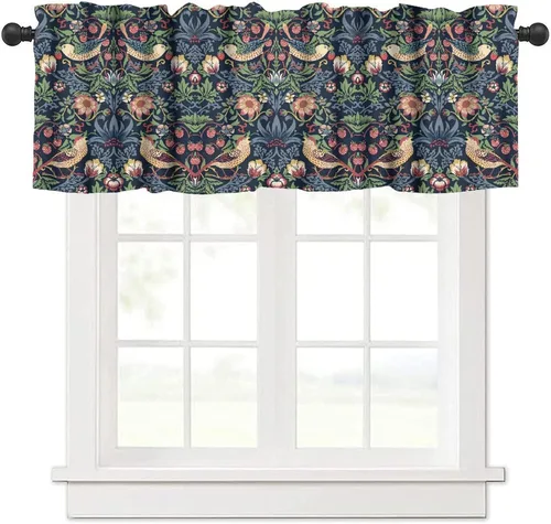 Miniatura 19 de William Morris - Cenefa de cocina, diseño retro de ladrones de fresas, estampado floral, para cocina, sala de estar, baño, cafetería, decoración